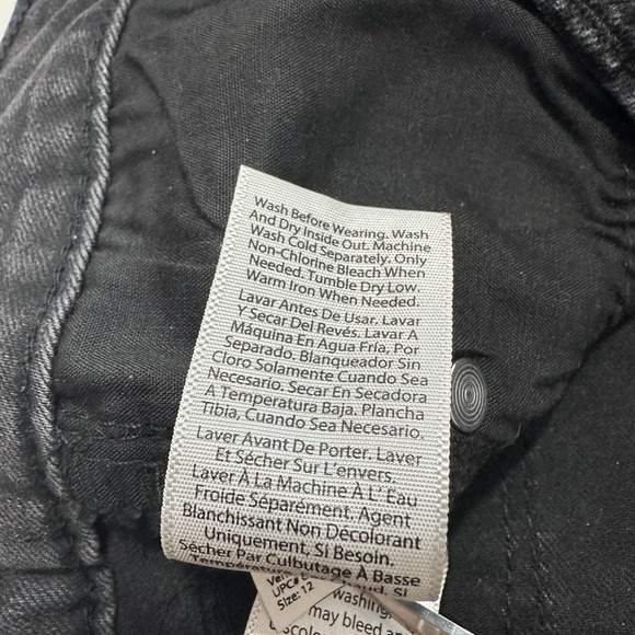 Sofia Vergara Rosa High Rise Curvy Ankle Distressed Button Jeans Black Womens 12 - Picture 7 of 11